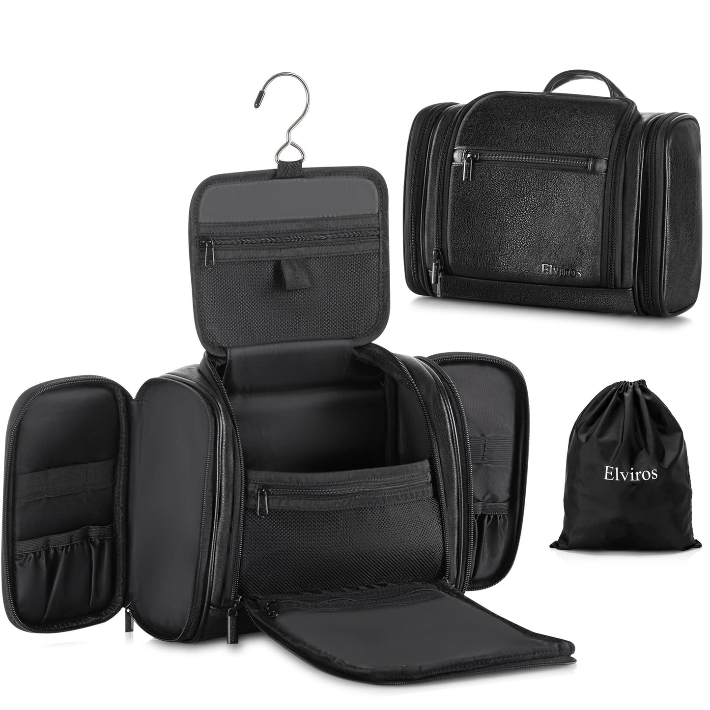 Dluxe Ave.Travel Hanging Toiletry Bag/ X Large/ (Black)