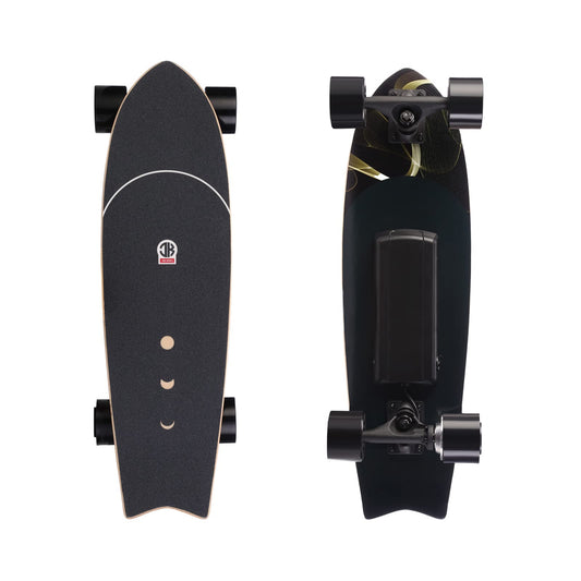 Dluxe Ave. Electric Skateboard with Remote350W Hub-Motor7 Lays Maple12.4 MPH Top Speed5 Miles Range4 Speeds Adjustment