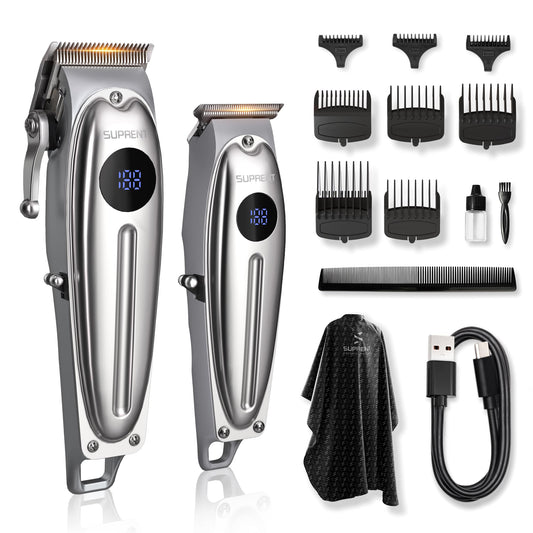 Dluxe Ave. Professional Rechargeable Hair Clipper/ Silver