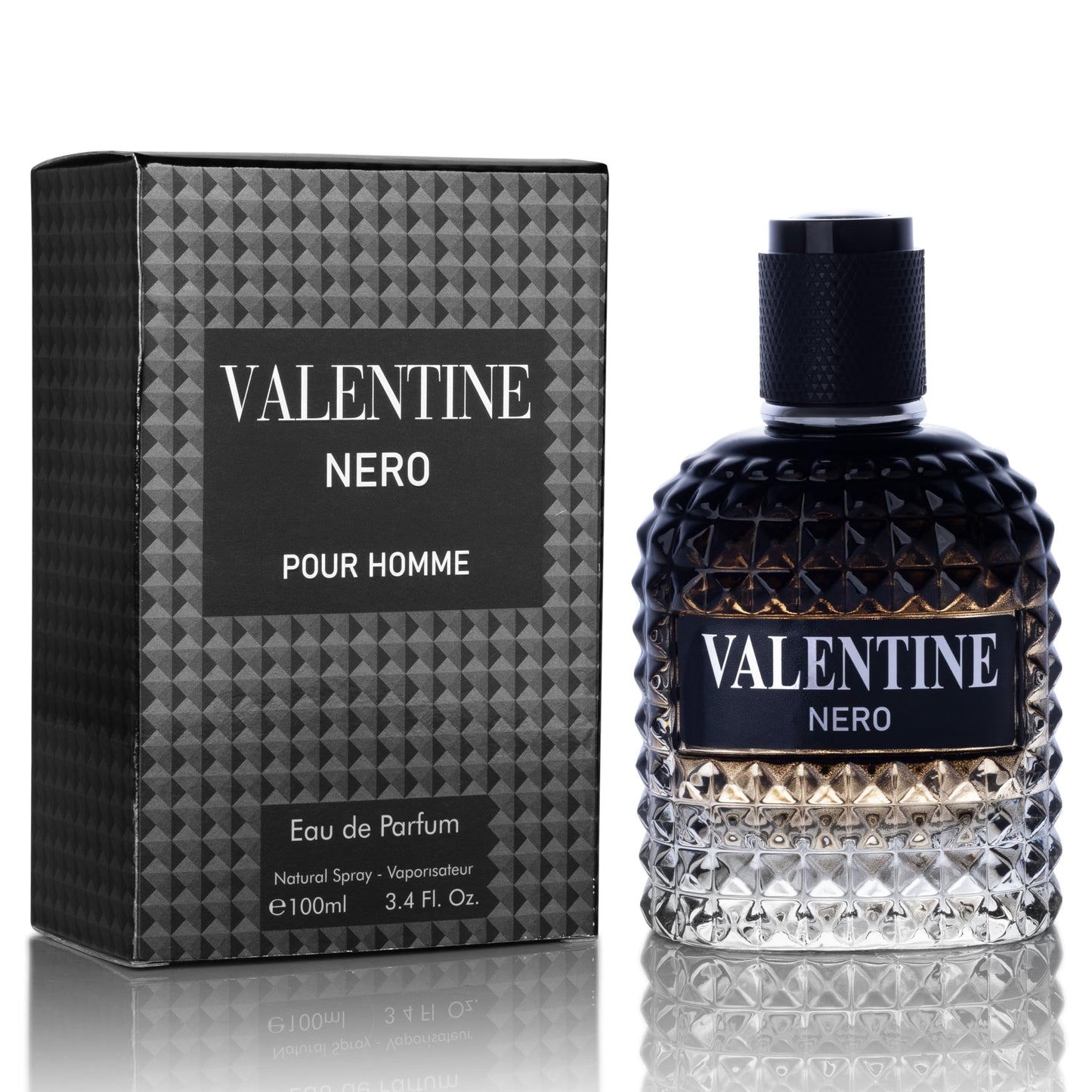 Dluxe Ave. Valentine Nero for Men - Woody Aromatic Fragrance with Floral and Mineral Notes - Masculine Scent - 100ml