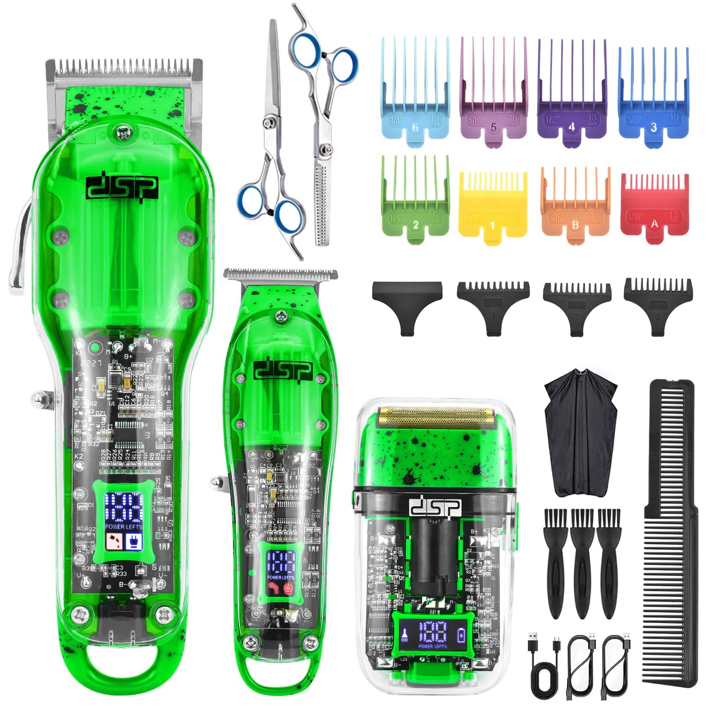 Dluxe Ave.  Professional Barber Set (Green)