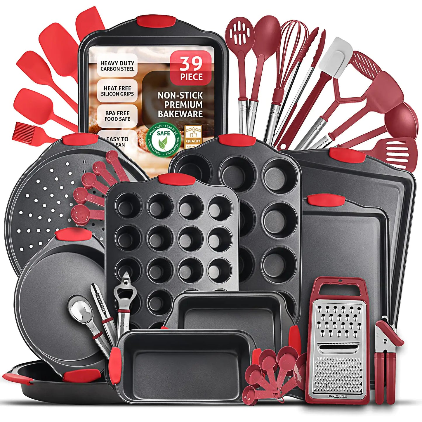 Dluxe Ave.39 Piece Premium Baking Set, Nonstick Bakeware