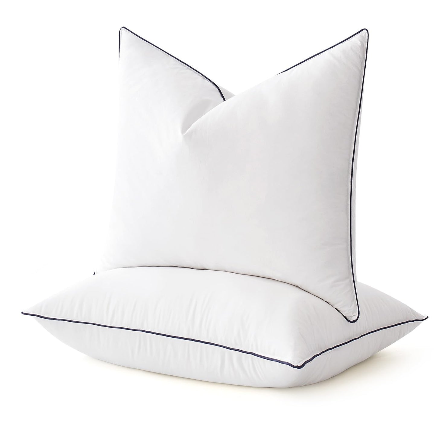 Dluxe Ave. Bed Pillows Standard Size Set of 2, Goose Feather Down, Decorative Pillows, 20x26