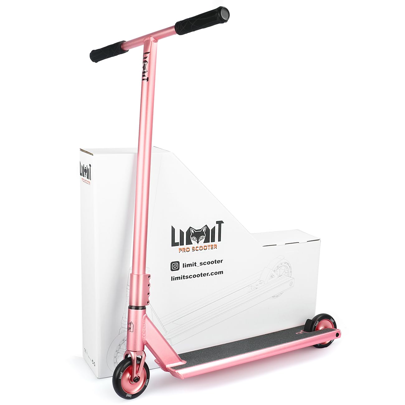 Dluxe Ave. Limit LMT71AZ Pro Street Scooters with Boxed Ends Best Freestyle BMX Stunt Scooter Perfect for Tall Adults and Teens Intermediate or Advanced Trick Scooter Riders.