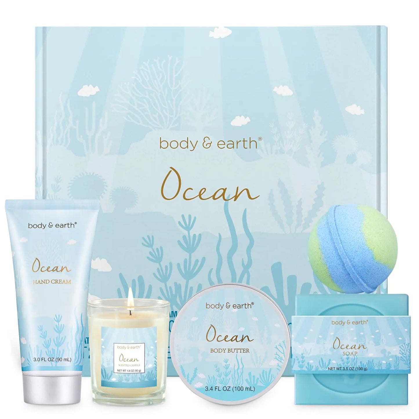 Dluxe Ave.  Ocean Scented Spa/ Bath and Body/ 5 Pcs