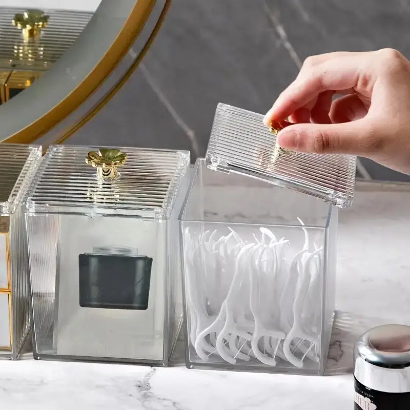 Dluxe Ave. Transparent Cosmetic Storage Box for Makeup and Jewelry
