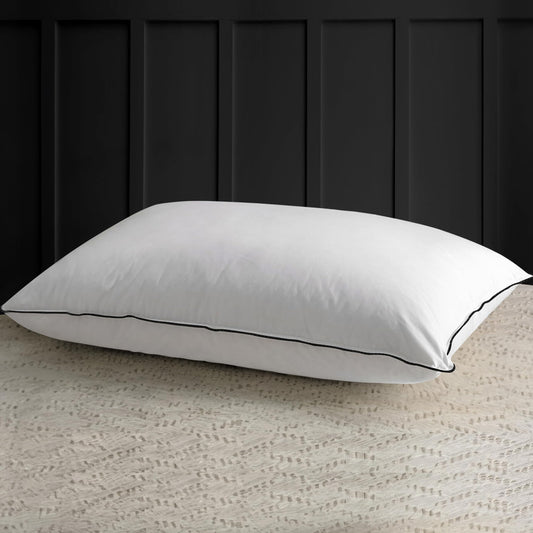 Dluxe Ave. ( STANDARD ) Feather Down Pillows, { MED. FIRM }Pack of 1, Luxury Hotel Collection (White 20"x26")