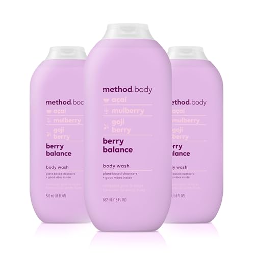 Dluxe Ave. Method Body Wash Berry Balance 18 Ounces (Pack of 3)