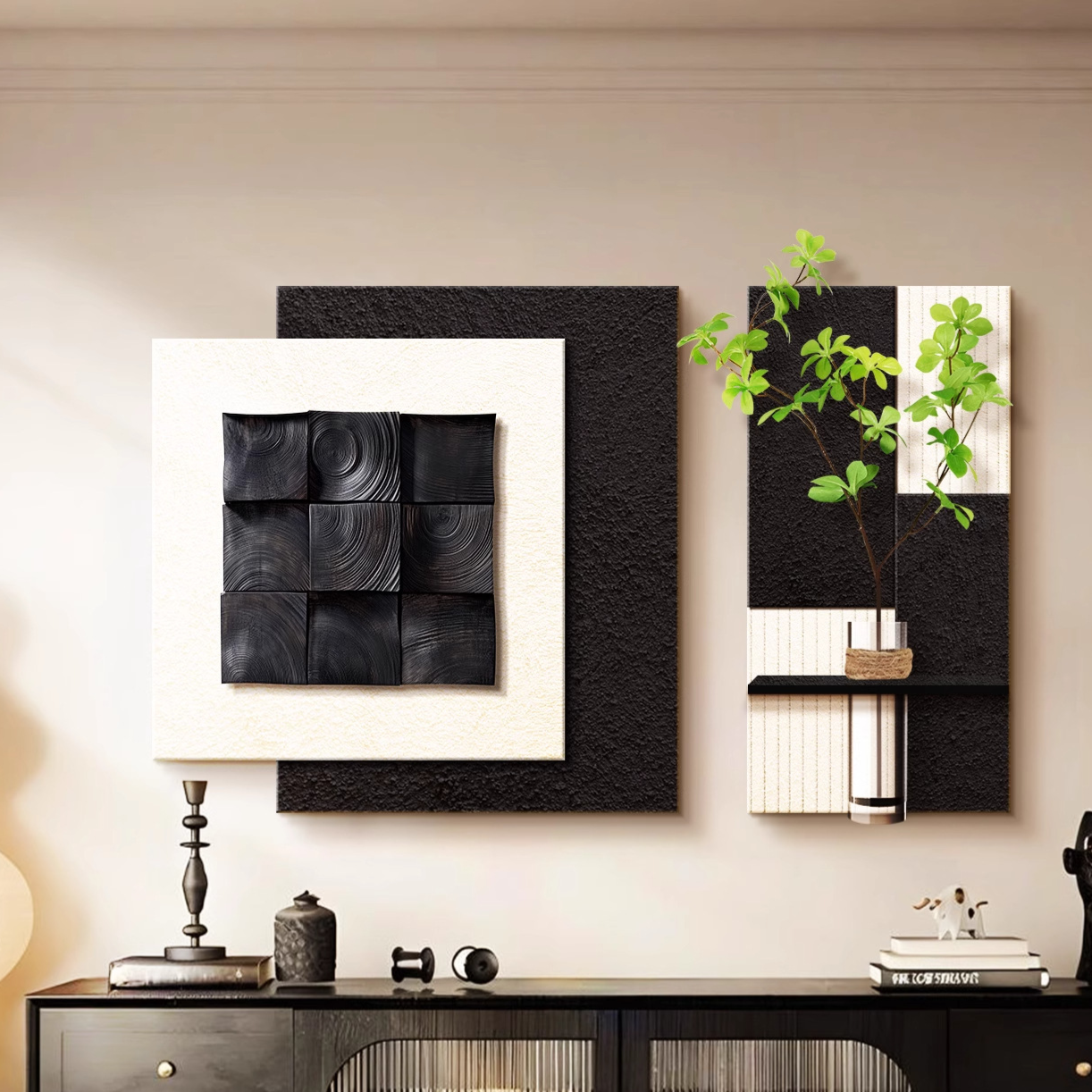 Abstract Modern Two-Panel Wall Art Decoration