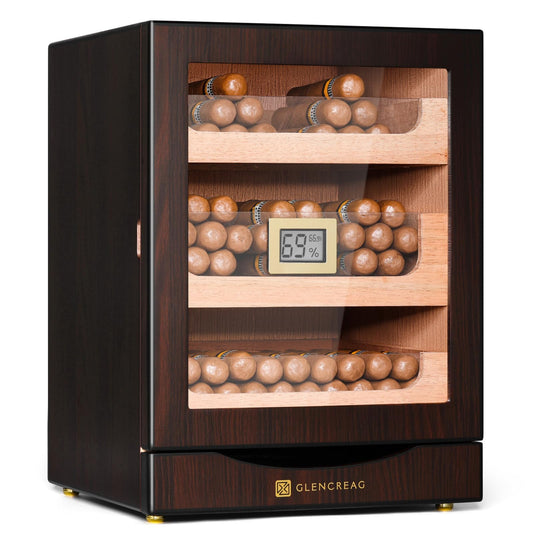 Dluxe Ave. Cigar Humidor Cabinet for 150 Cigars/ with Spanish Cedar