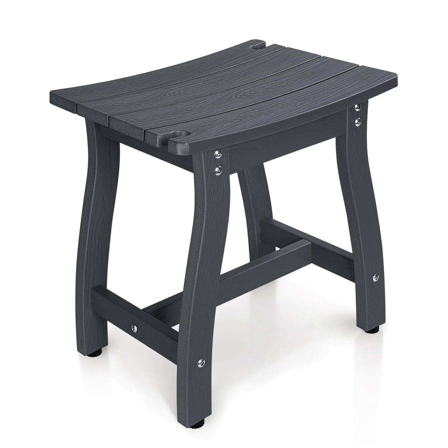 Dluxe Ave. SUEH DESIGN Shower Bench HIPS Shower Chair Waterproof Shower Stool Black