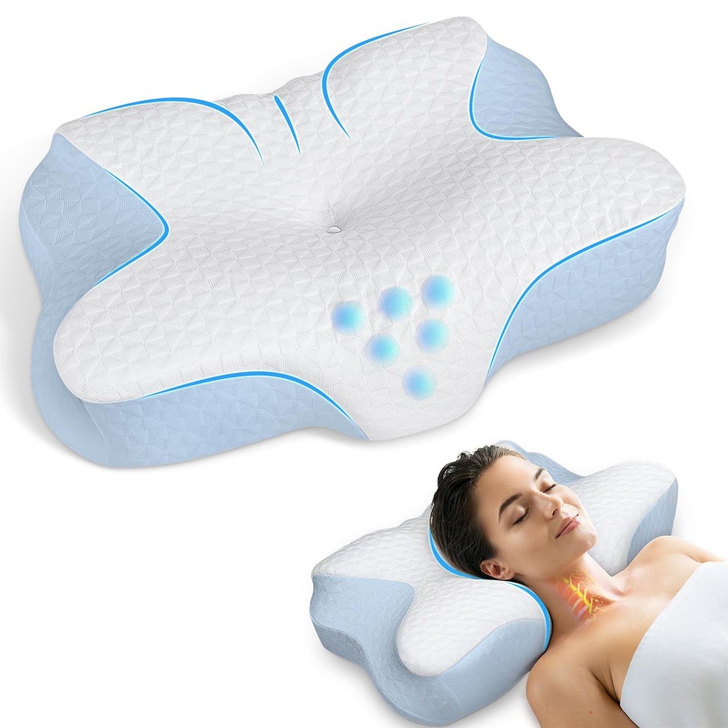 Dluxe Ave. Cervical Pillow  for Neck, Head, and Shoulder Pain