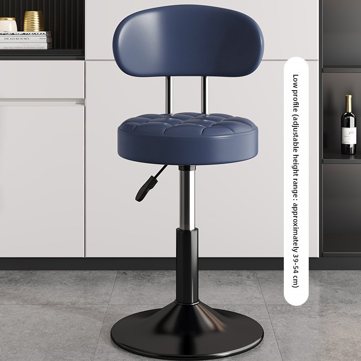 Adjustable Height Swivel Bar Stool with Backrest