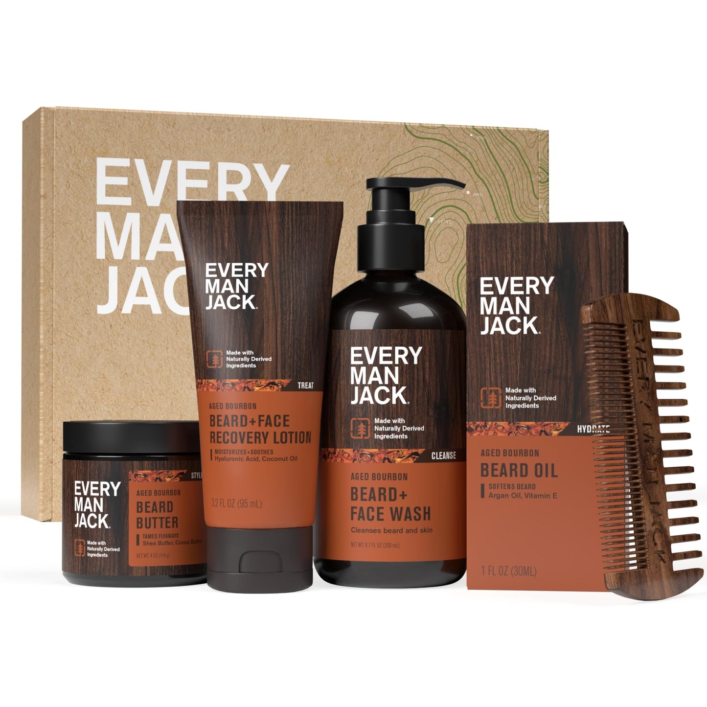 Dluxe Ave. Mens Aged Bourbon Beard Set/Grooming Essentials