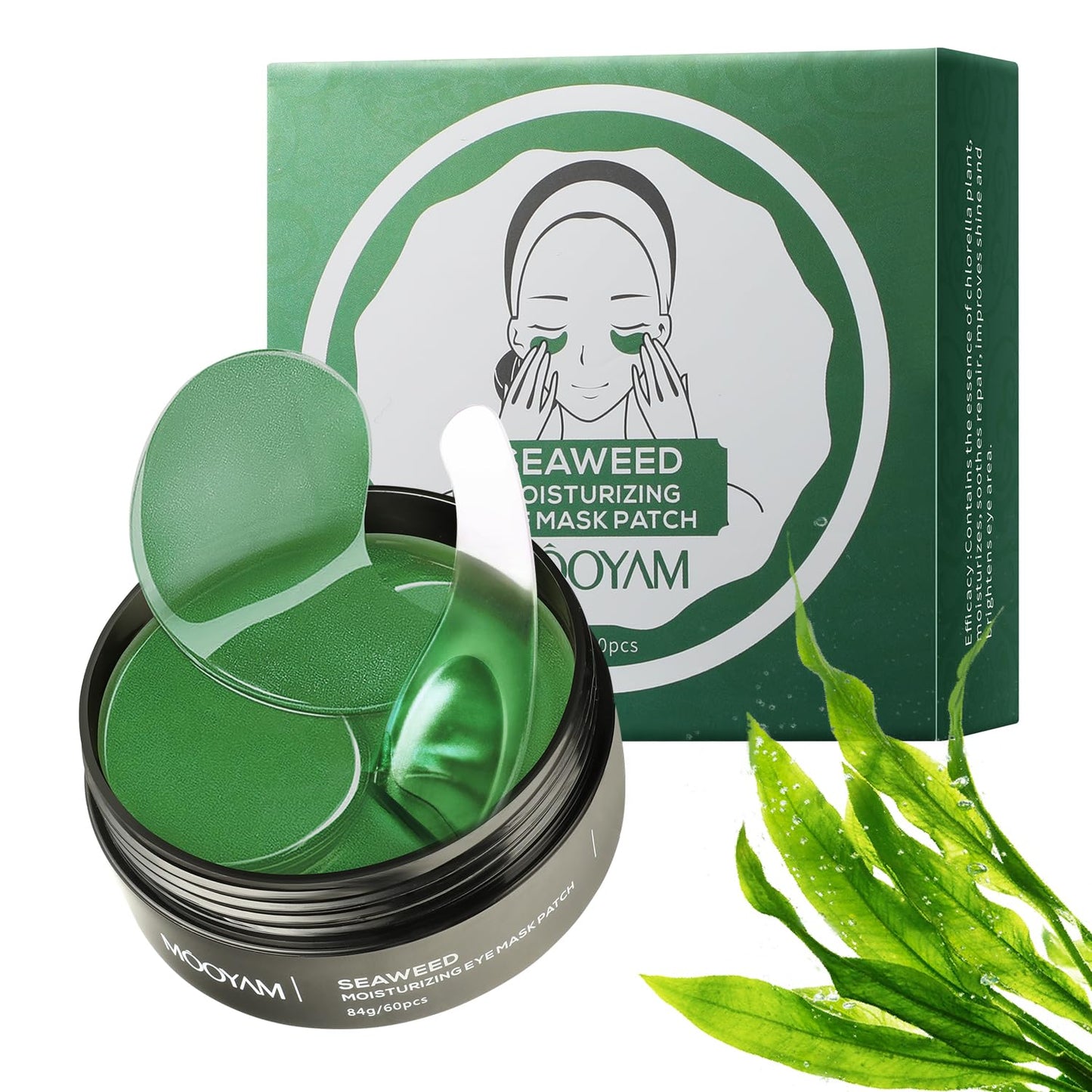 Dluxe Ave. GUOYAOLIFU Under Eye Patch for Dark Circles and Puffy EyesHydrating Eye Masks Smooth Wrinkles and Under-eye EggMoisturizing Under Eye Pads For WomenSeaweed Eye Mask Patch-60 Pcs
