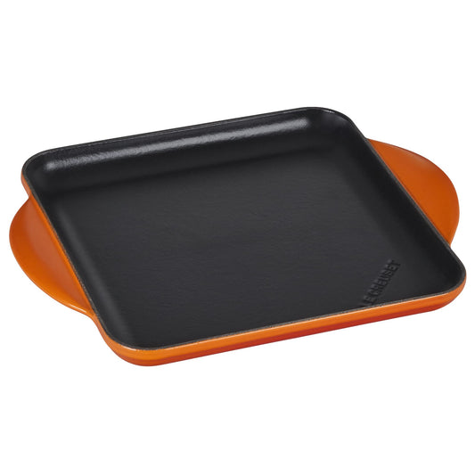 Dluxe Ave. ( Limited Edition)  Enamaled Cast Iron Square Griddle 9.5" (Flame)