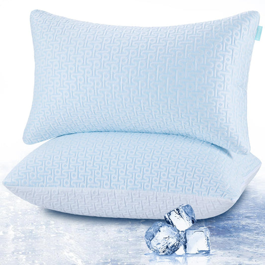 Dluxe Ave. ( STANDARD ) Cooling Hotel Bed Pillows, { SOFT } Set of 2 Pack, Luxury Hotel Quality