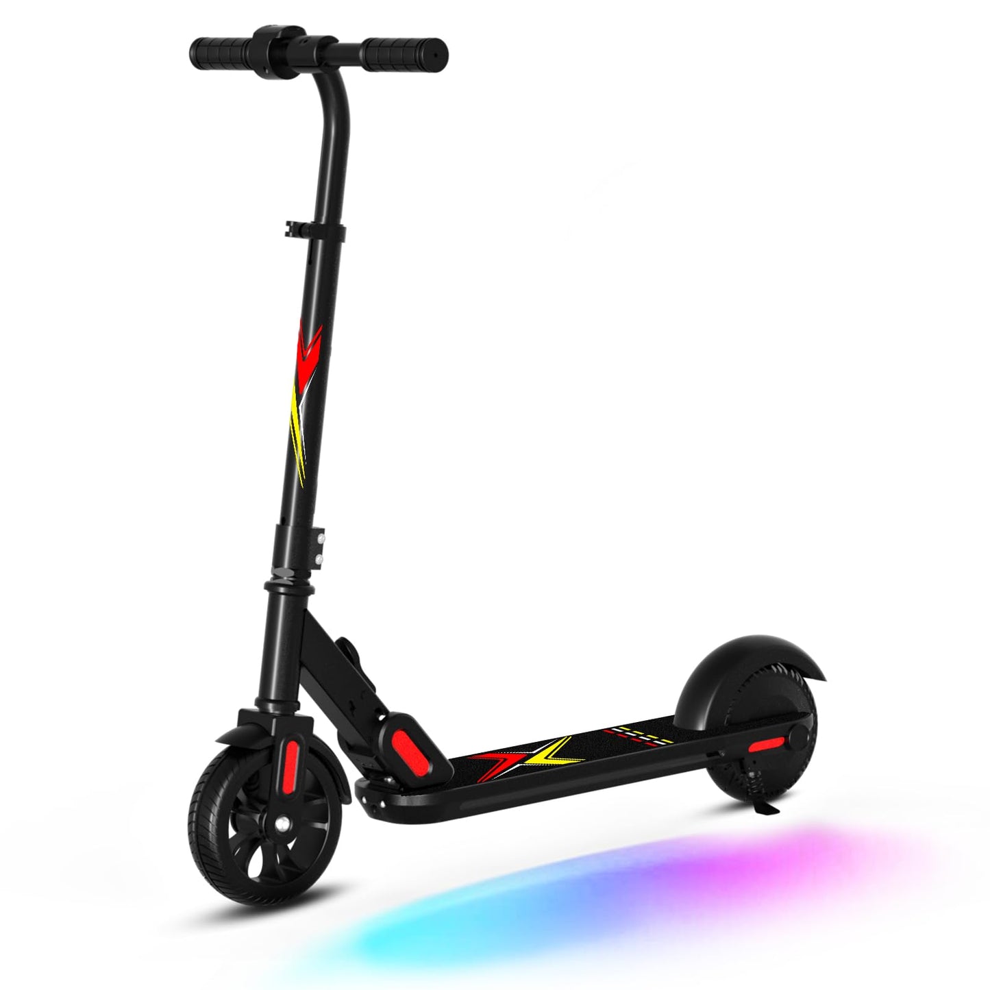 Dluxe Ave ANHAO E9PRO Electric Scooter for Kids 6-12 Years Old Foldable Kids Electric Scooter with Rainbow Light LED Display Adjustable Speed and Height Maximum Loading 110 lbs.