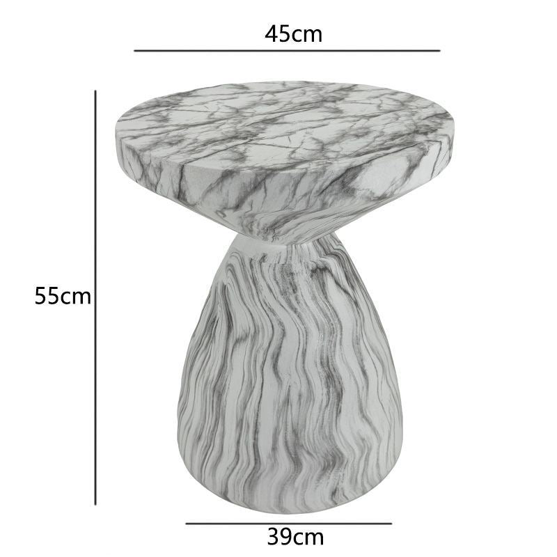 Artistic Rubber Wood Side Table