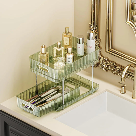 Dluxe Ave. 2-Tier Bathroom Counter Organizer/ Vintage Green