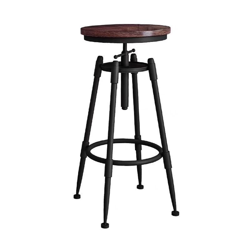 Industrial Style Adjustable Height Bar Stool