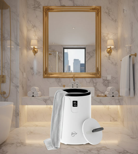 Dluxe Ave. Towel Warmer for Bathroom with LED Display/ Large (Black)