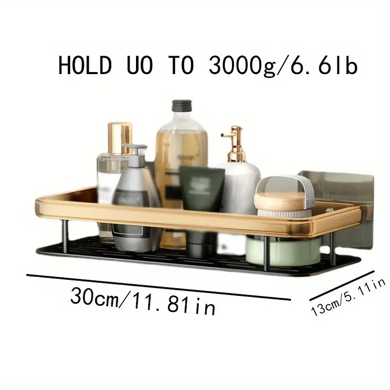 Dluxe Ave. Wall Mounted Shower Caddy - No Drilling Organizer