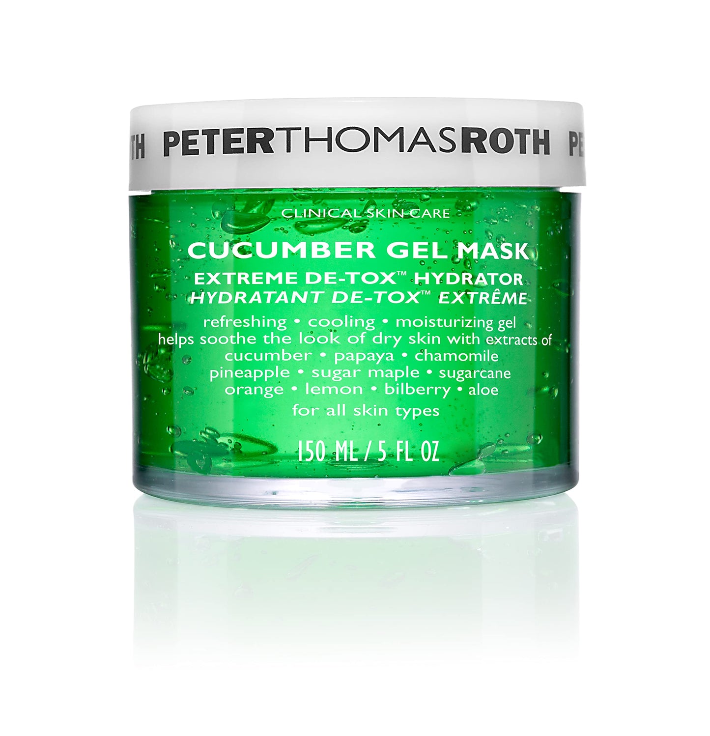 Dluxe Ave. Peter Thomas Roth | Cucumber Gel Mask | Extreme De-Tox Hydrator Cooling and Hydrating Facial Mask Helps Soothe the Look of Dry and Irritated Skin 5 fl oz (Pack of 1)