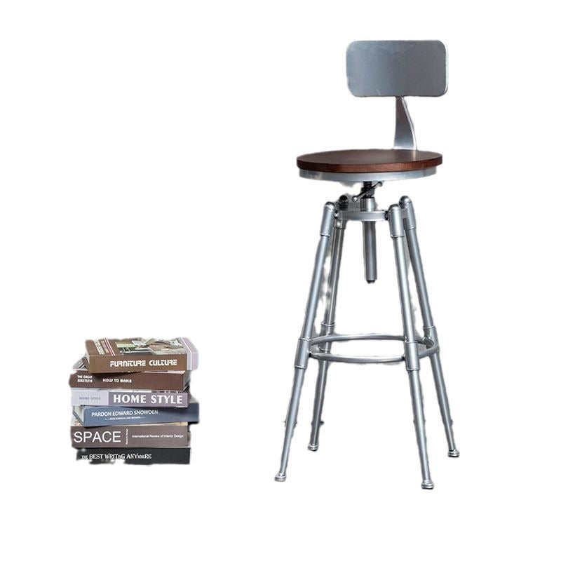 Industrial Style Adjustable Height Bar Stool