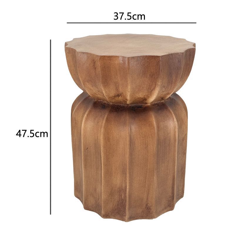 Artistic Rubber Wood Side Table