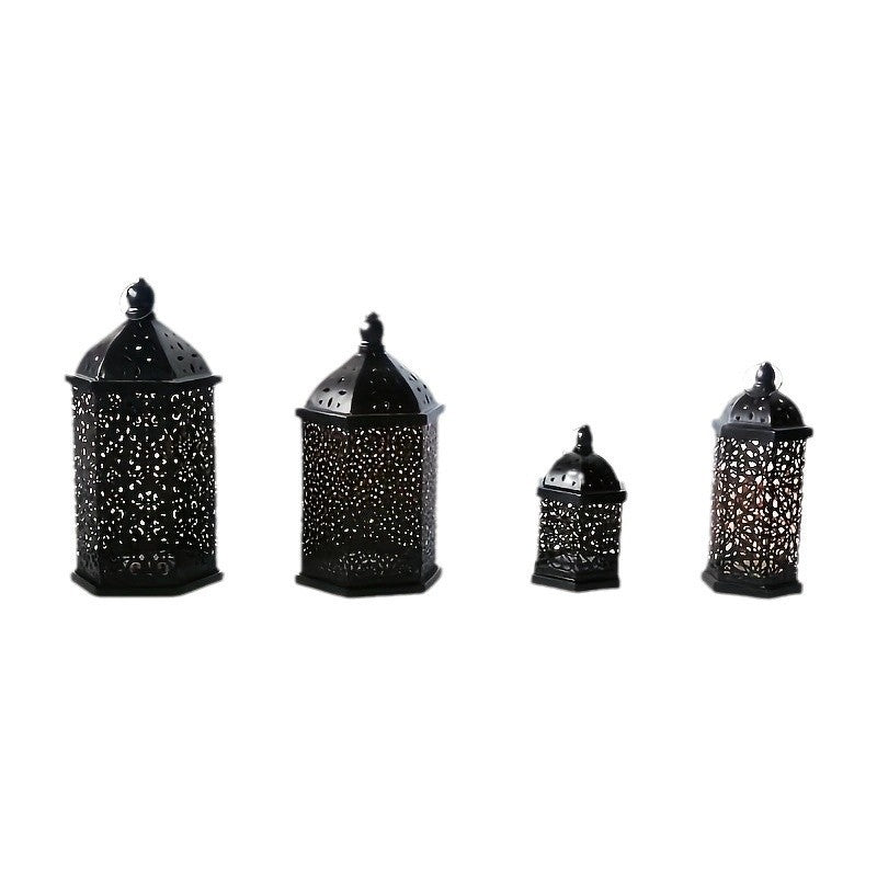 Retro Moroccan LED Lantern for Home Decor