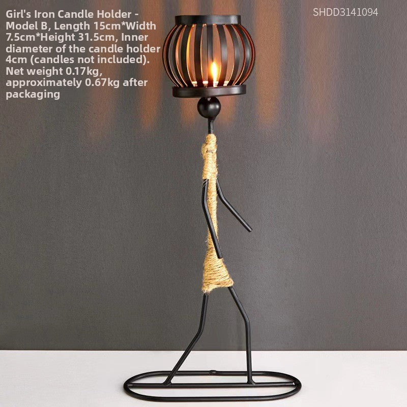 Creative Iron Candle Holder