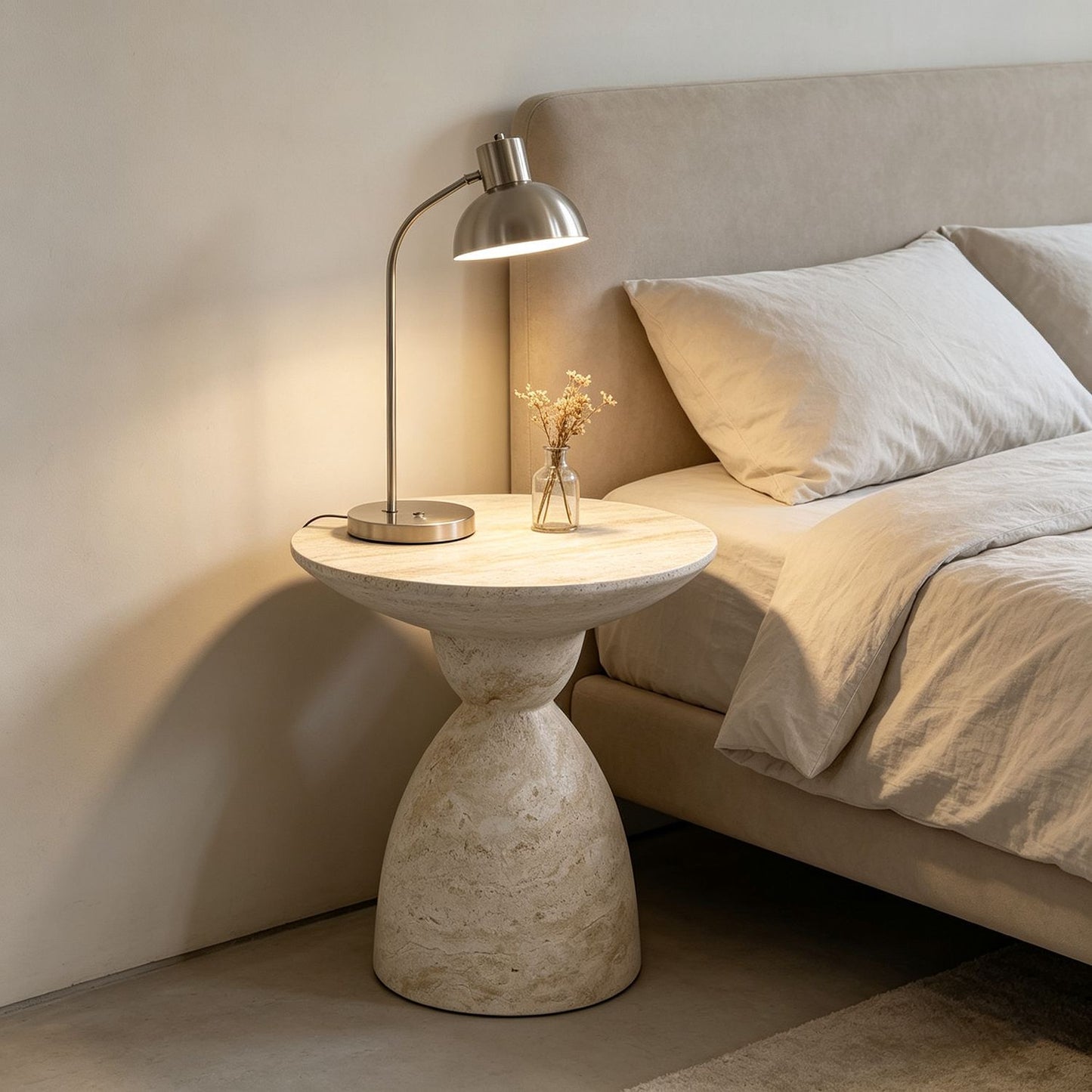 Medieval Style Magnesium Oxide Round Coffee Table