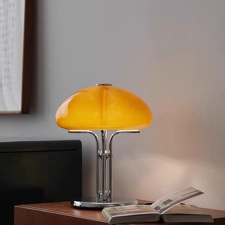Vintage Bauhaus Mushroom Table Lamp Rechargeable Bedside Lighting