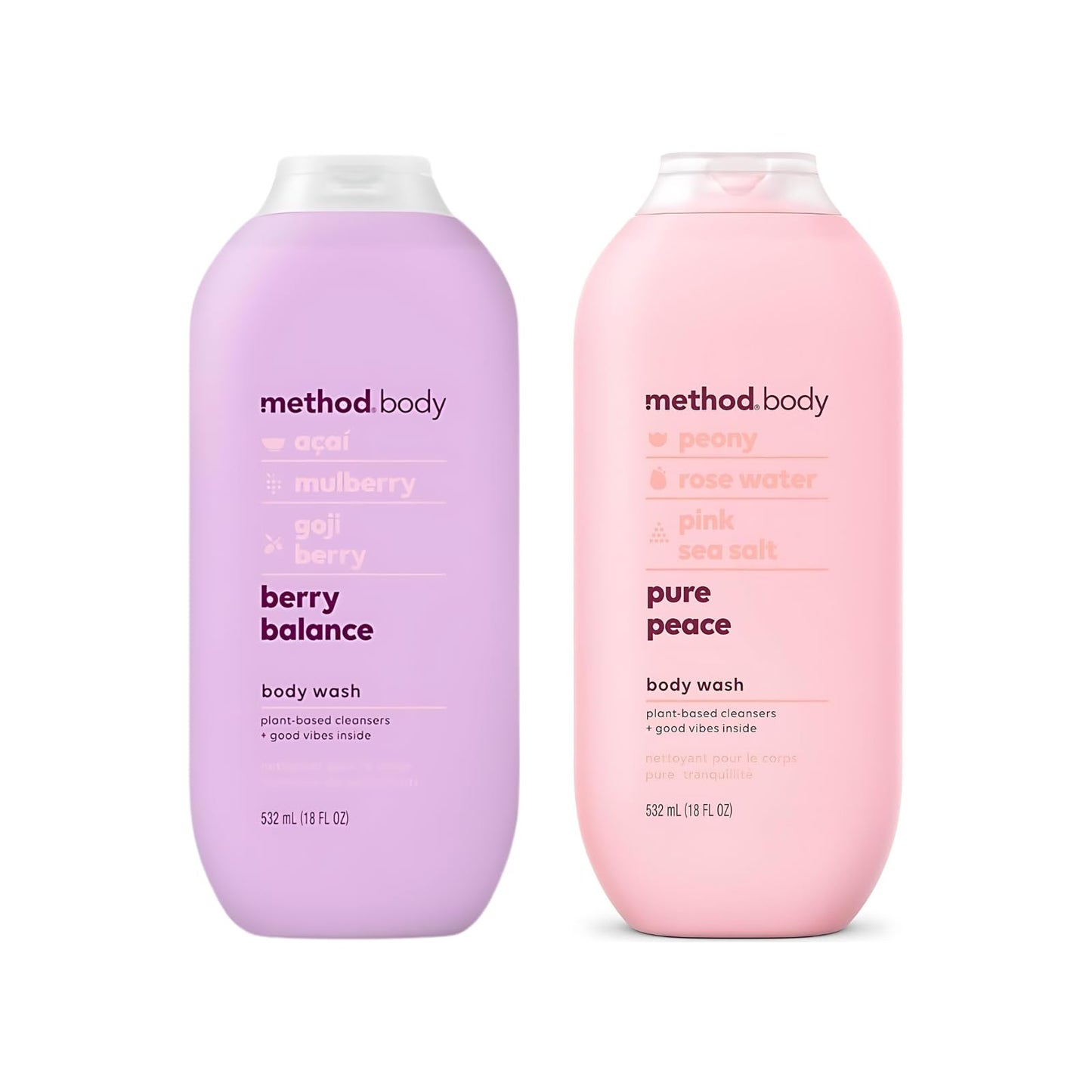Dluxe Ave. Method Body Wash (Pure Peace + Berry Balance)