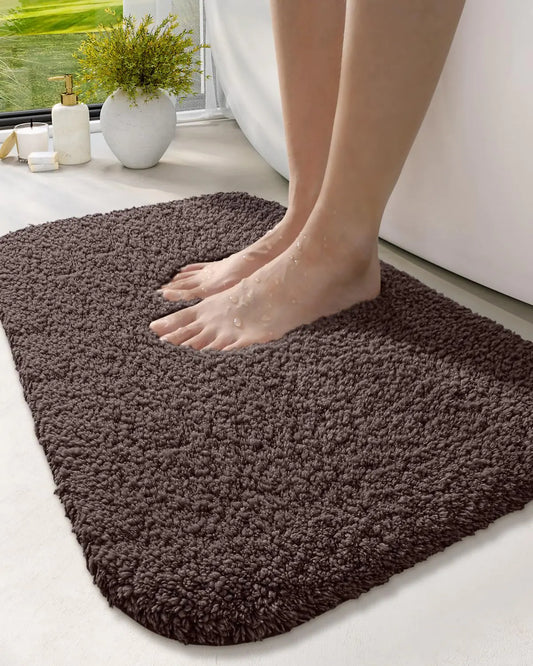 Dluxe Ave. Bathroom Rug Mat/ 24"x16" (Brown)