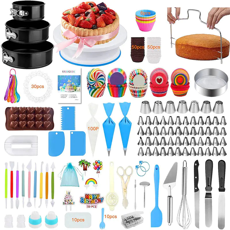 Dluxe Ave. 507-Piece Cake Decorating Set with Tools and Bags