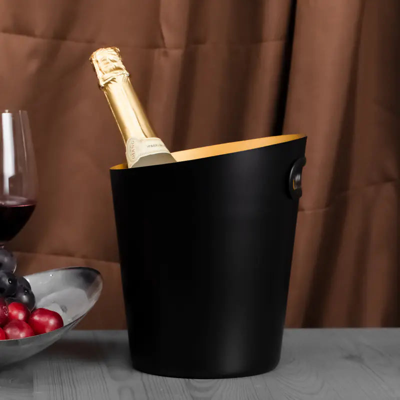Dluxe Ave. Inclined Stainless Steel Ice Bucket for Household Use