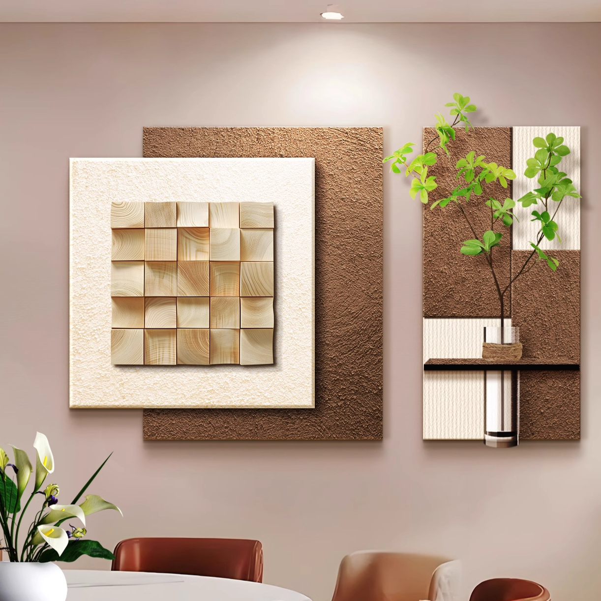 Abstract Modern Two-Panel Wall Art Decoration
