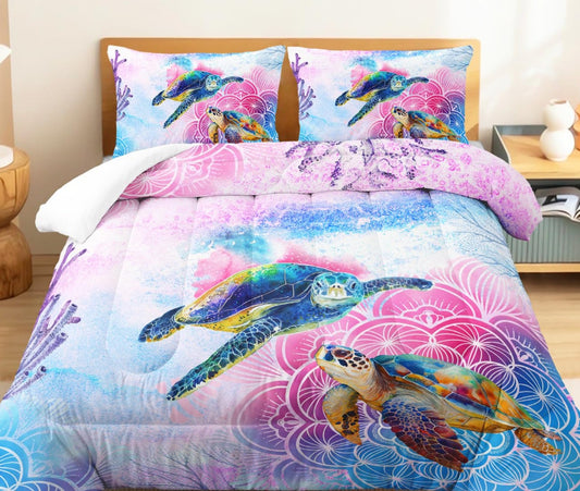 Dluxe Ave. ( QUEEN ) 3 Pcs Comforter and Bedding Set