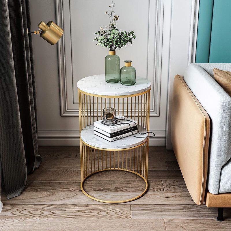 Nordic Marble Top Metal Side Table