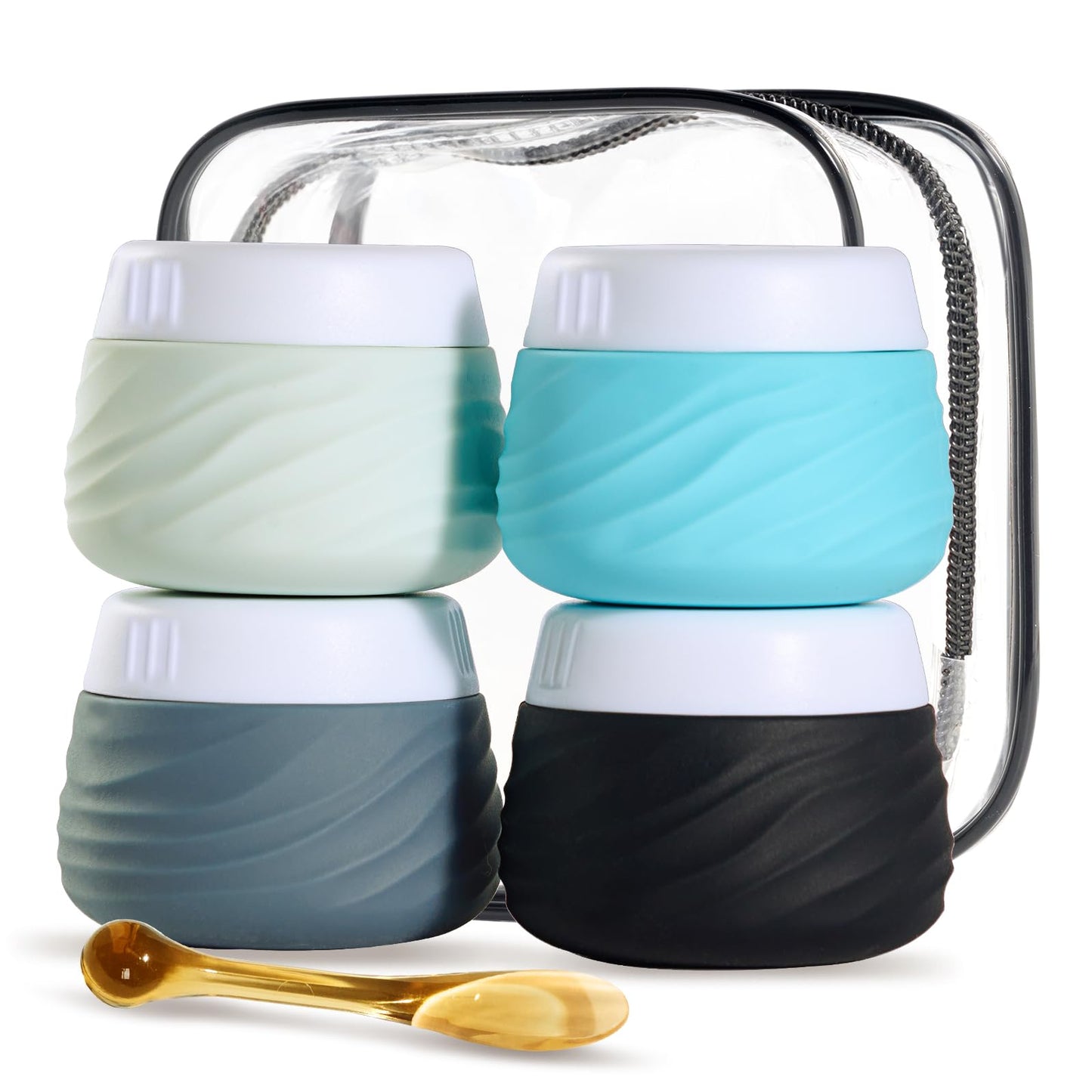 Dluxe Ave. Travel Containers for Toiletries/ TSA Approved/ 4 Pack