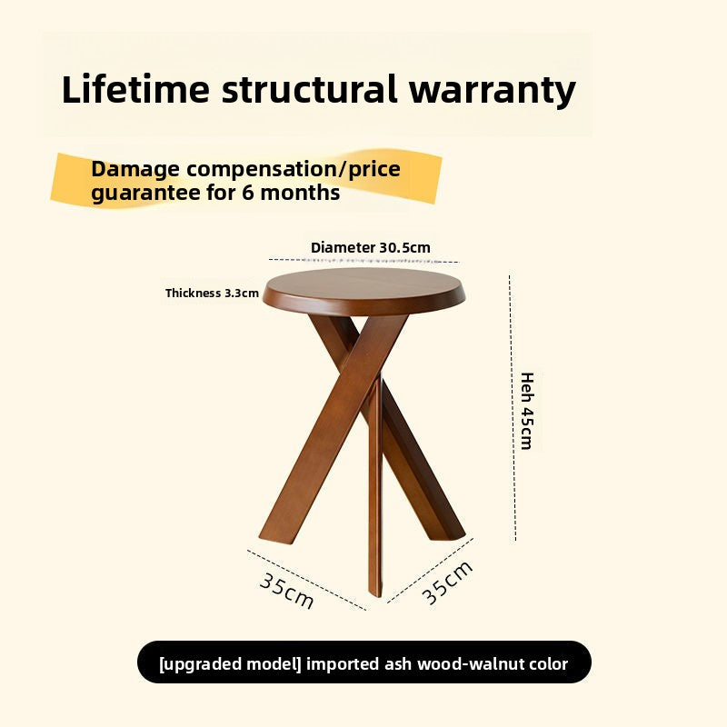 Solid Wood Side Table Japanese Wabi-Sabi Style Coffee Table