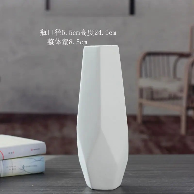 Dluxe Ave. Modern Minimalist Ceramic Vase for Home & Office Decor