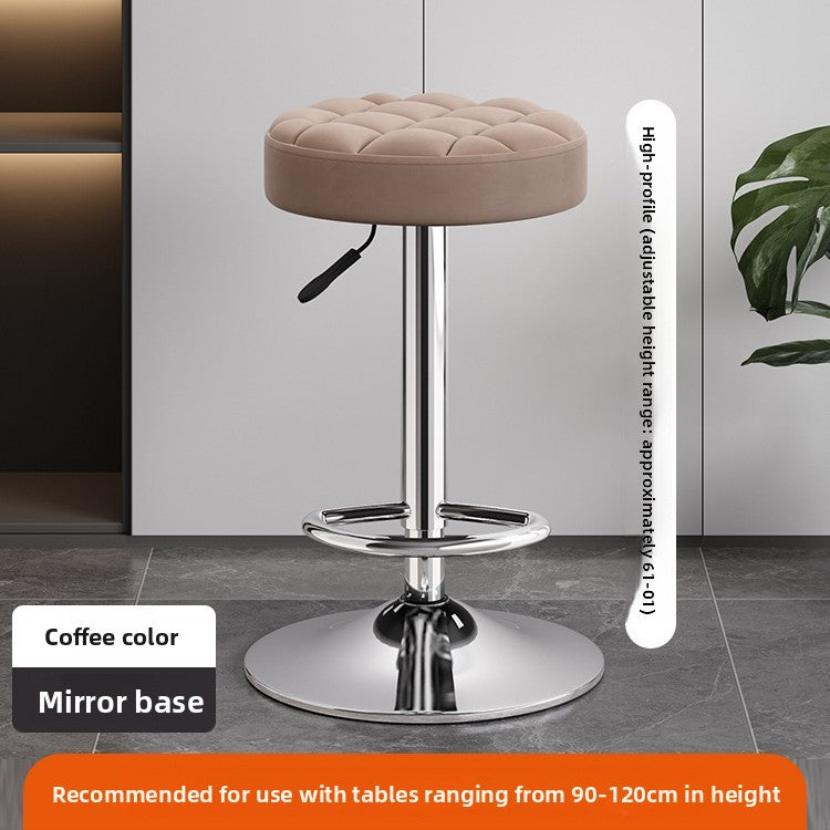 Adjustable Height Swivel Bar Stool with Backrest