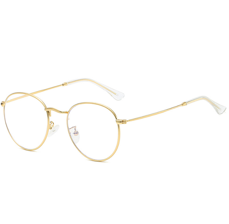 Artistic Metal Frame Oval Glasses for Men and Women