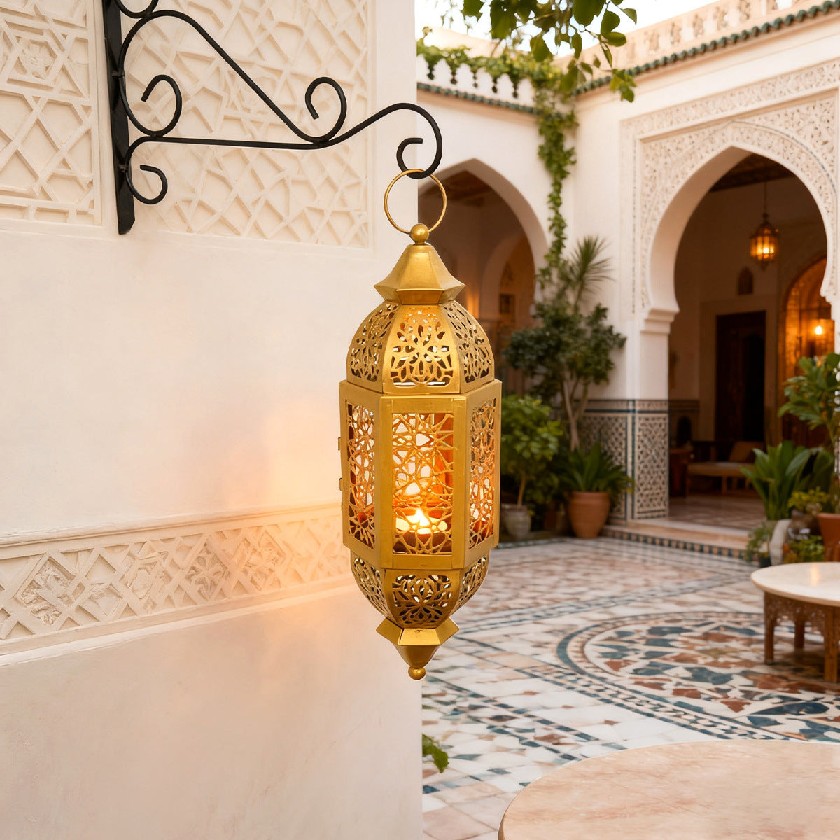 Moroccan Retro Iron Candle Holder