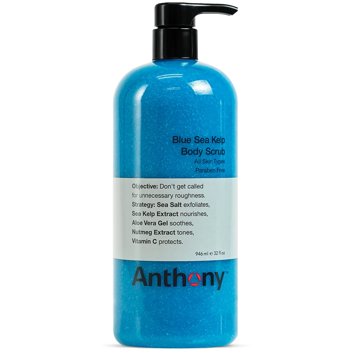 Dluxe Ave. Anthony Exfoliating Body Scrub Sea Salt Vitamin C & Aloe Vera, Body Wash 32 Fl Oz
