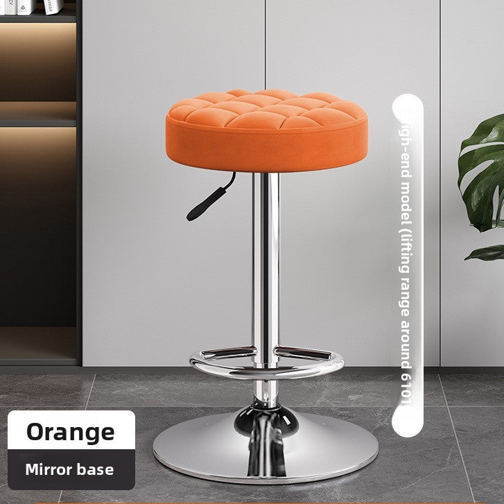 Adjustable Height Swivel Bar Stool with Backrest