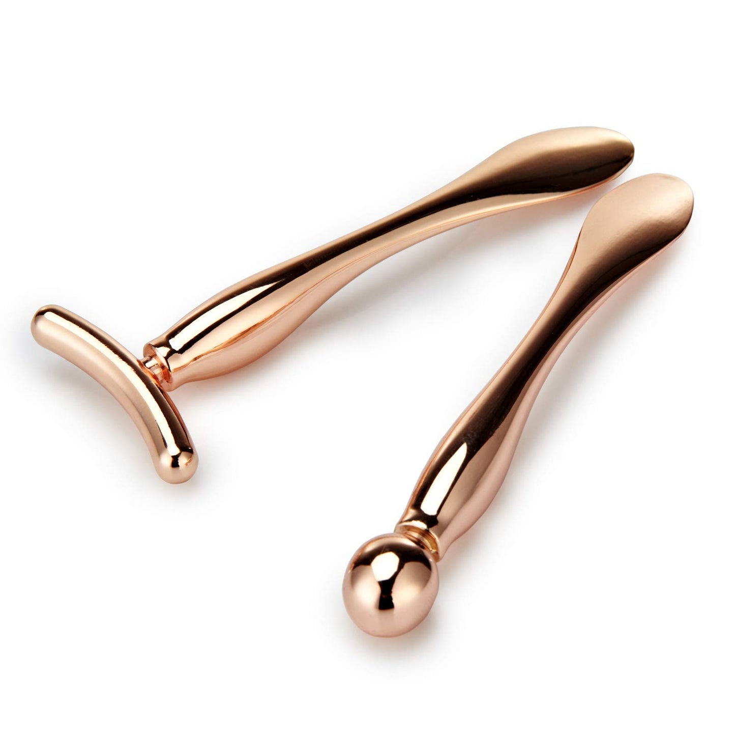 Dluxe Ave. Metal Eye Cream Applicator Wand Stick Massager Tool/ 2PCS / Rose Gold